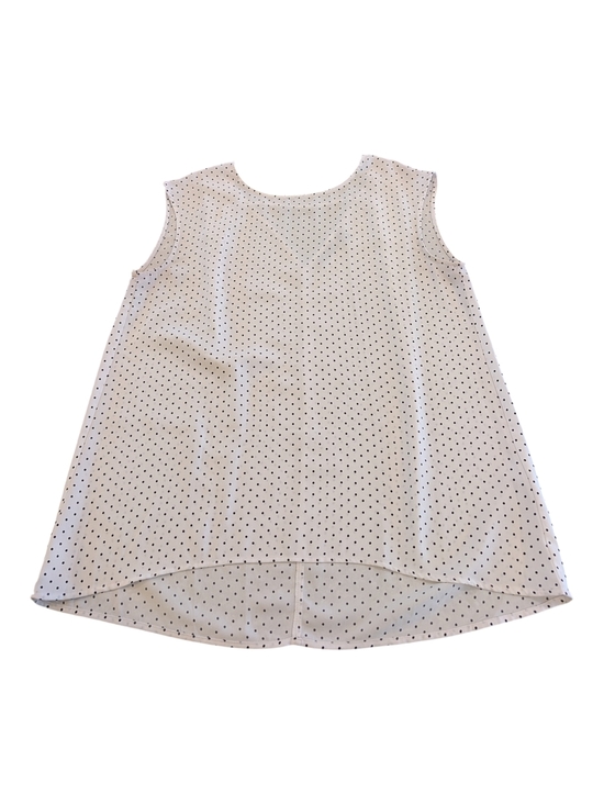 Halogen Tops - Halogen White Tank Top with Black Polka Dots